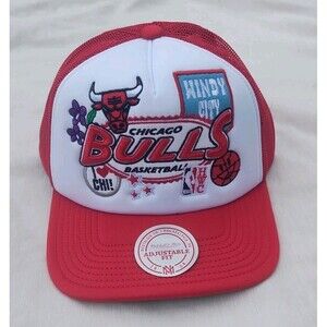 Chicago Bulls Mitchell & Ness Patch Trucker Hat Windy City Adjustable Snapback